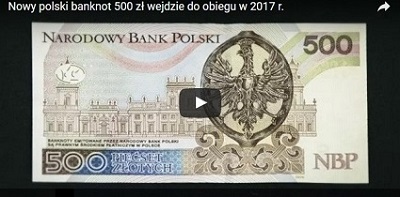 Nowy Banknot 500 złotowy