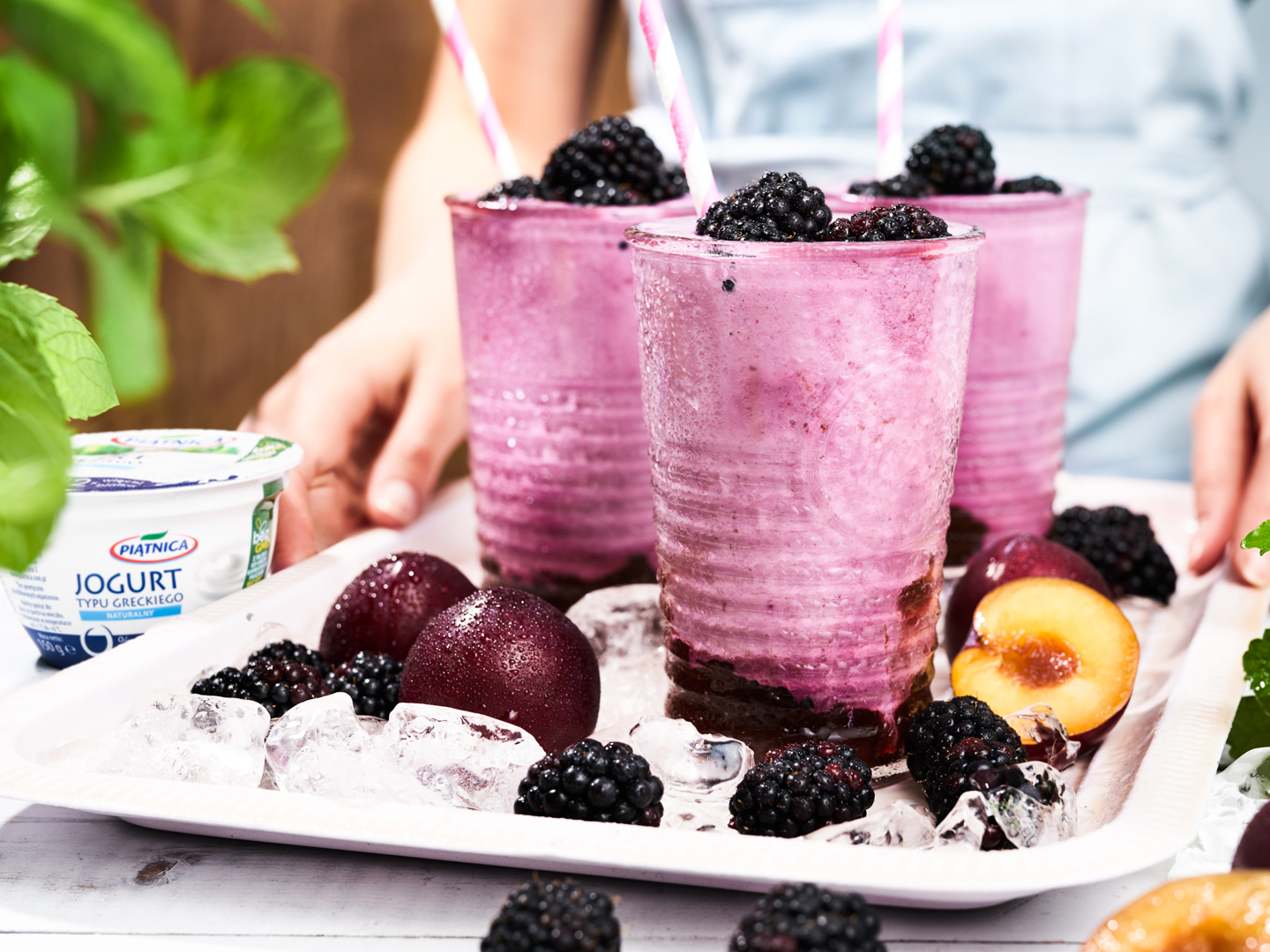 Koktajl z jezyn z powidlami sliwkowymi