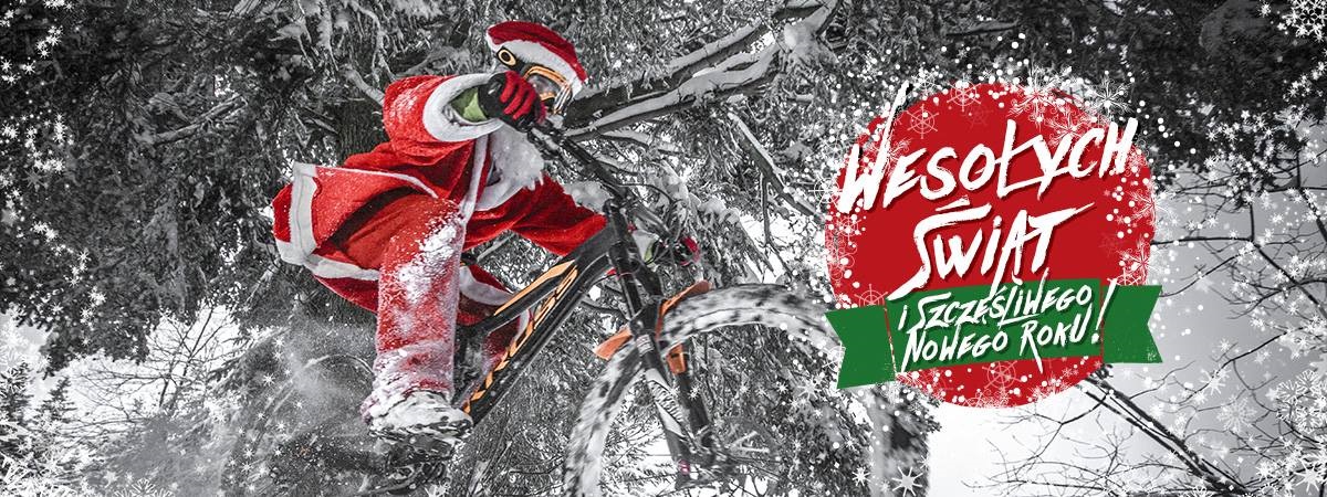 Mikołaj zamienił rower na sanie