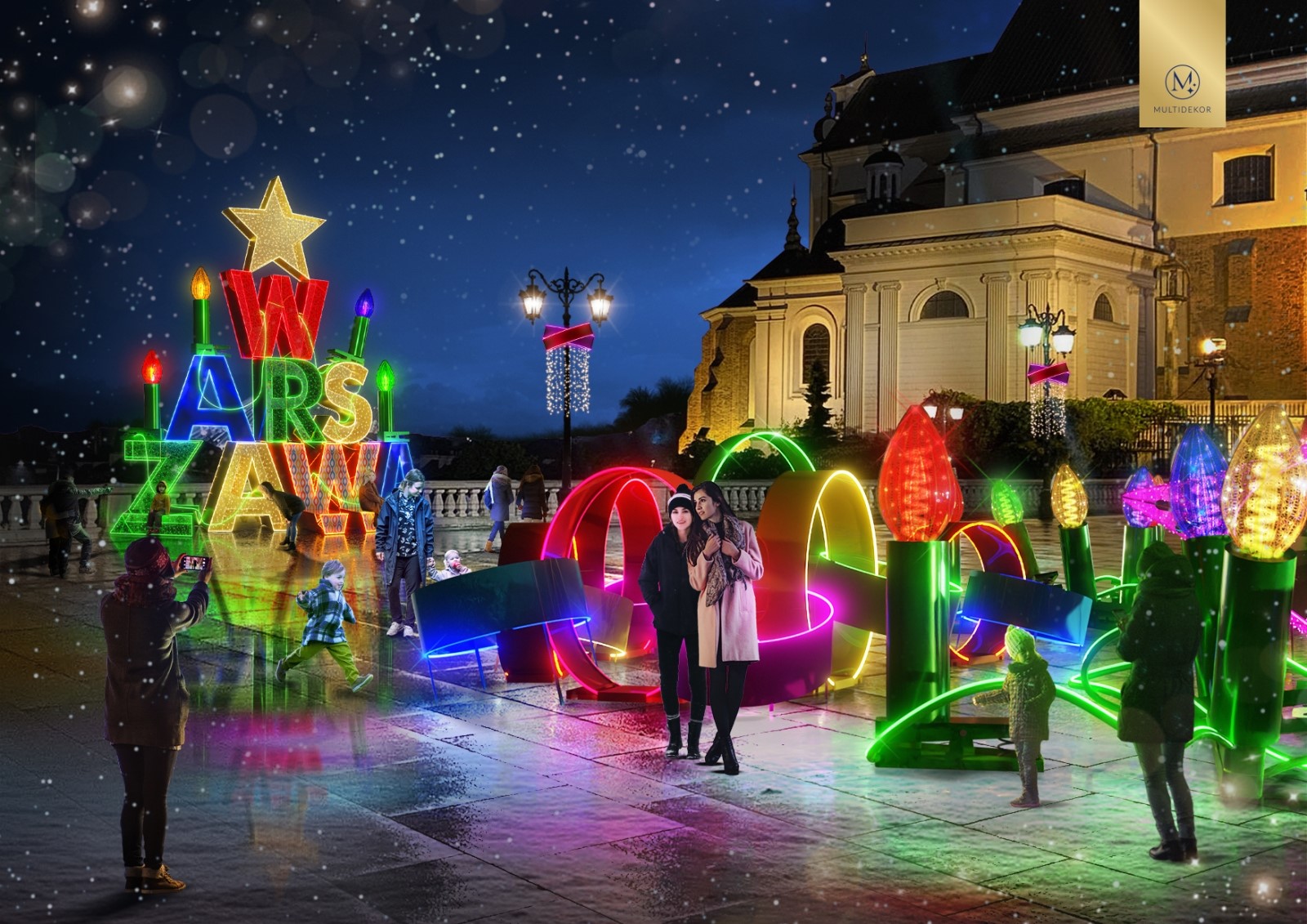 Świąteczne iluminacje w Warszawie